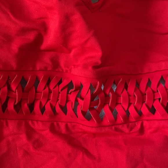 COPY - Kenneth Cole Red Weave Your Own Way Plunge Swim - Picture 5 of 8